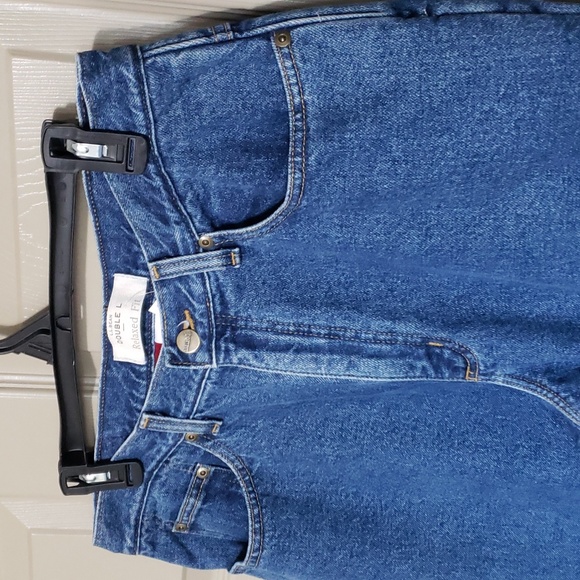 LL bean relaxed fits fleece lined jeans size 14 petite - Picture 2 of 5